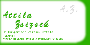 attila zsizsek business card